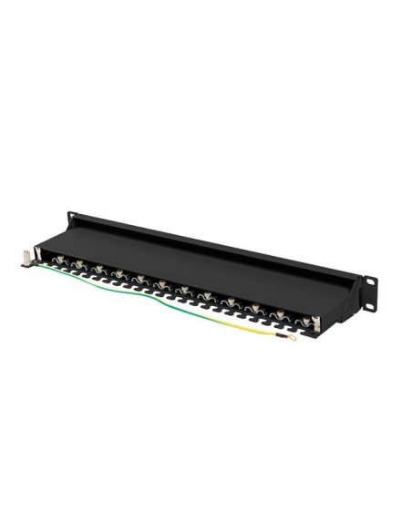 PATCH PANEL LANBERG 24 PUERTOS 1U 19? CAT.7 FTP NEGRO