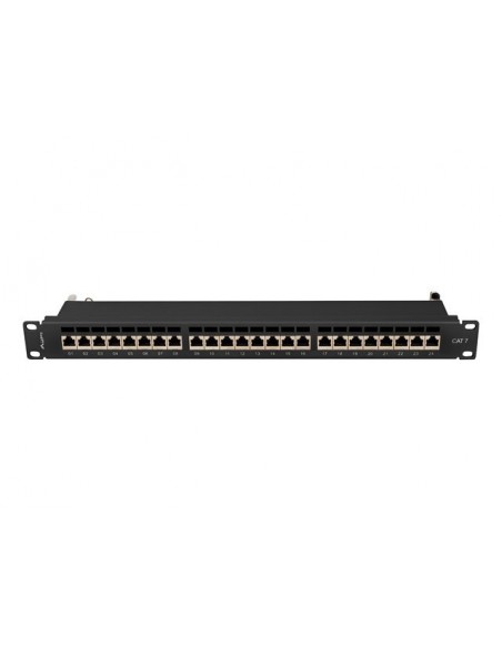 PATCH PANEL LANBERG 24 PUERTOS 1U 19? CAT.7 FTP NEGRO