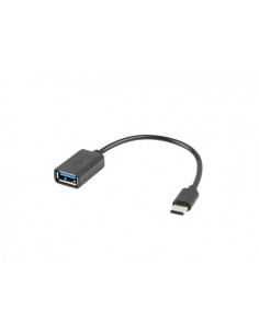 ADAPTADOR LANBERG OTG USB-C(M) A USB-A 2.0 (H) 15 CM NEGRO