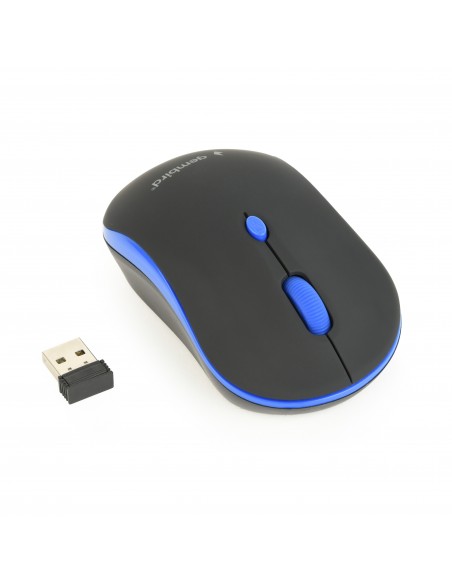 GEMBIRD RATON OPTICO INALAMBRICO, NEGRO AZUL