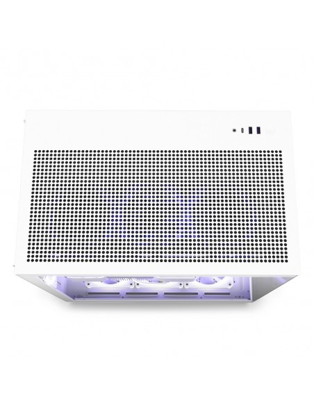CAJA ATX SEMITORRE NZXT H9 FLOW BLANCO CRISTAL