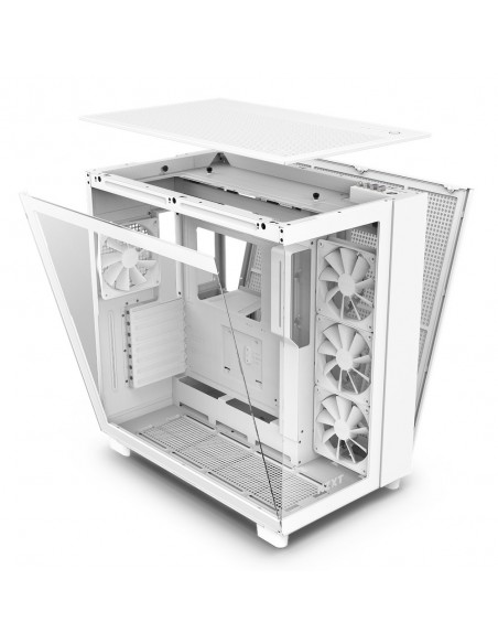 CAJA ATX SEMITORRE NZXT H9 FLOW BLANCO CRISTAL