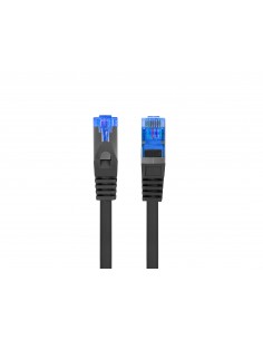 LATIGUILLO LANBERG CAT.6A S FTP LSZH CCA 0.25M FLUKE PASSED NEGRO