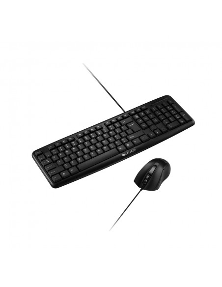 TECLADO + RATON CANYON CLASICO SET-1 NEGRO