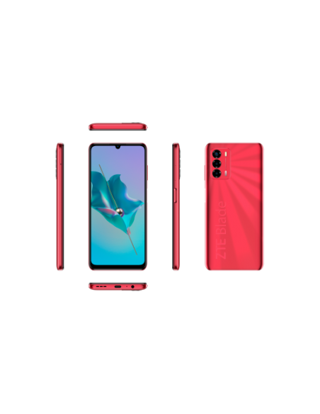 ZTE BLADE V40 VITA ROJO 4G / 6,745 HD+ / OC 1,6GHZ / 128GB ROM / MEMORY FUSION TECHNOLOGY 4GB / 48+2+2MP