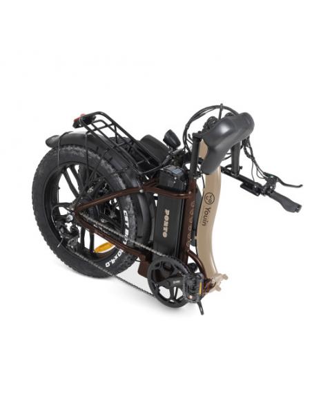 EBIKE  PORTO - URBAN - FAT 20” X 4 - BAT.EXTRAIBLE  - NEGRO/OCRE