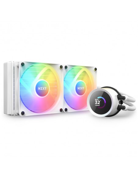 Refrigeración Líquida CPU NZXT KRAKEN 240 RGB 2X120 BLANCO VENT RGB DISPLAY LCD