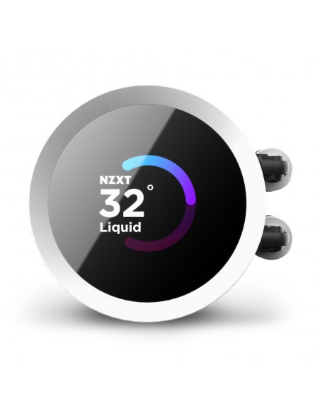 Refrigeración Líquida CPU NZXT KRAKEN 240 RGB 2X120 BLANCO VENT RGB DISPLAY LCD