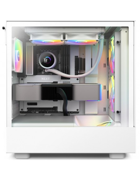 Refrigeración Líquida CPU NZXT KRAKEN 240 RGB 2X120 BLANCO VENT RGB DISPLAY LCD