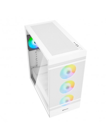CAJA SHARKOON REBEL C50 RGB ATX 2XUSB3.0 SIN FUENTE BLANCO