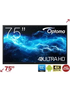 OPTOMA AV MONITOR INTERACTIVO 3752RK (H1F0H04BW101) 75"/4K/3840 X 2160/400 LM/ANDROID 11/4GB/32GB