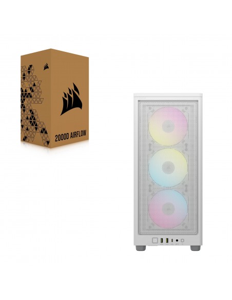 Corsair iCUE 2000D RGB Airflow Mini ITX Blanca