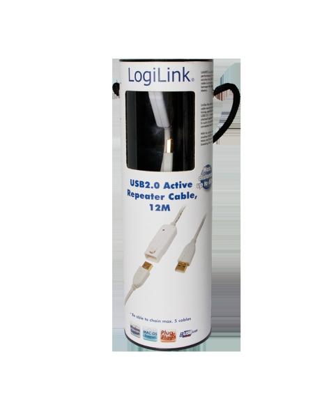 CABLE EXTENSOR USB 12M AMACHO-AHEMBRA AMPLIFICADO LOGILINK