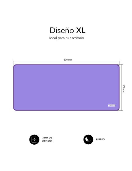Subblim Harmony Pack Mousepad XL Inalámbrico Violeta