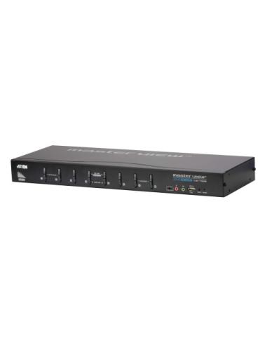 ATEN SWITCH 8-PORT USB DVI KVM WITH USB PERIPHERAL SUPPORT, AUDIO AND BROADCAST MODE (CS1768-ATA-G)