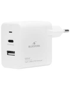 BLUESTORK CARGADOR ULTRACOMPACTO USB-C 65W TECNOLOGIA GAN BLANCO