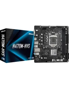 PLACA ASROCK H470M-HVS R2.0,INTEL,1200,H470,2DDR4,64GB,VGA+HDMI,GBLAN,4SATA3,4USB3.2,MATX