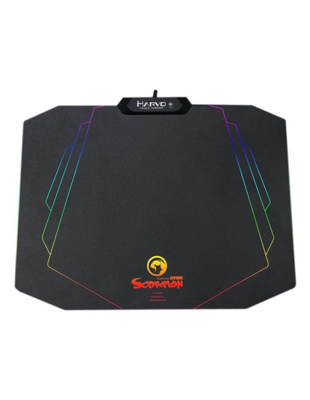 ALFOMBRILLA GAMING SCORPION MG02 RIGIDA CON LUCES LED