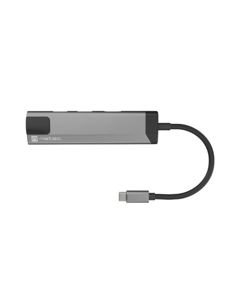 ADAPTADOR 5 IN 1 USB-C  NATEC FOWLER GO 2X USB 3.0 HUB, HDMI 4K, USB-C PD