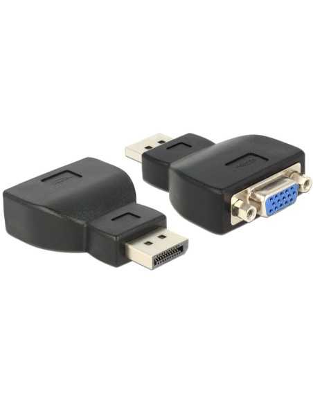 DeLOCK 65567 adaptador de cable DisplayPort VGA Negro