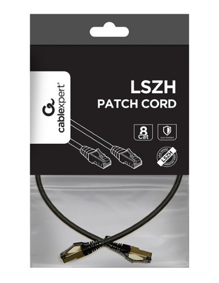 GEMBIRD CABLE RED S-FTP CAT 8 LSZH NEGRO 0,25 M