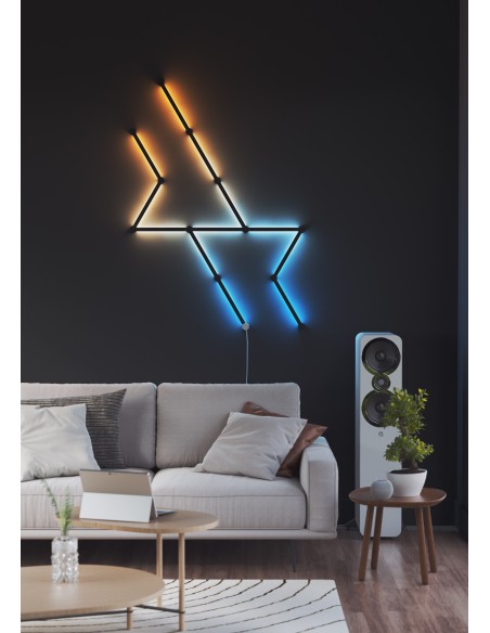 ACCESORIO NANOLEAF SKIN LINES BLACK MATTE 9PK