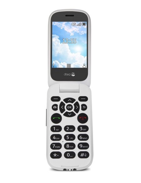 TELEFONO MOVIL SENIOR DORO 7080 2,8" 512MB 4GB BLANCO NEGRO