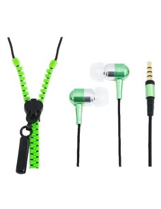 AURICULARES LOGILINK ZIPPER VERDE HS0023 INTRA AURICULAR  