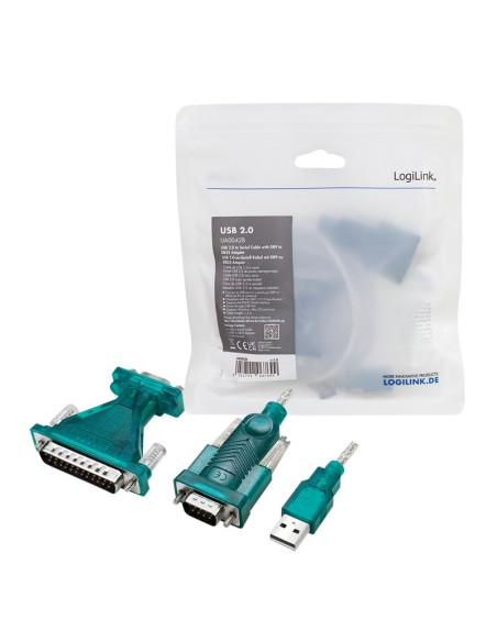 ADAPTADOR USB A SERIE RS232 +ADAP LOGILINK UA0042B