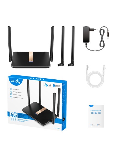 ROUTER CUDY AC1200 WIFI MESH 4G LTE ROUTER LT500D_EU