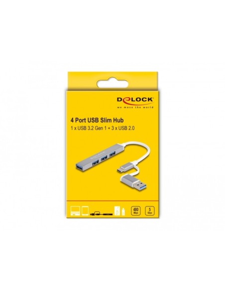 Delock Hub USB 4p C 7   A a 3 x USB 2.0 A