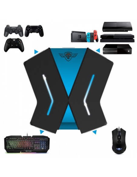 Spirit of Gamer Hub Crossgame negro y azul