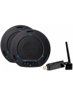 LAIA T-POD DUAL - PAREJA MICROFONOS WIRELESS SOBREMESA   CONEXIÓN WIFI VIA USB   E-S AUDIO   SALAS REUNIONES MEDIANAS O GRANDES 