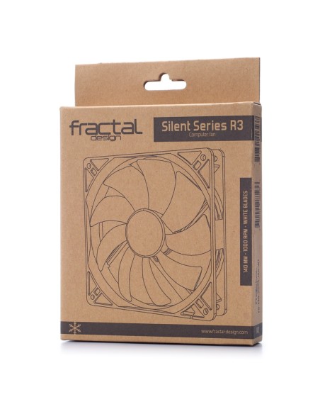 Fractal Design Silent Series R3 140mm Carcasa del ordenador Ventilador 14 cm Negro, Blanco