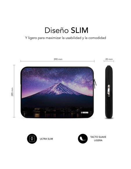 SUBBLIM Funda Ordenador Neopreno Trendy Sleeve Neo Mountain 15,6"
