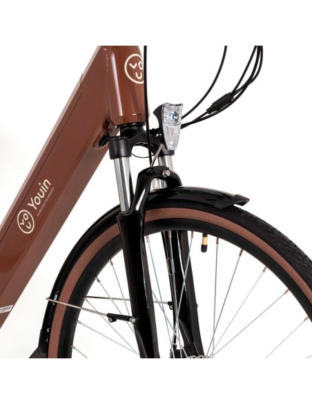 YOUIN YOURIDE VIENA - PASEO - RUEDA 28” - BATERIA INTEGRADA Y EXTRAIBLE - OCRE