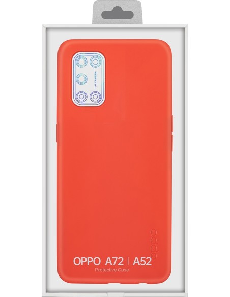 OPPO LIQUID SILICON CASE A52 A72 ROJO