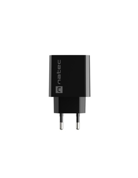 CARGADOR NATEC RIBERA 20W 1XUSB-A + 1XUSB-C PD3.0 QC3.0 NEGRO
