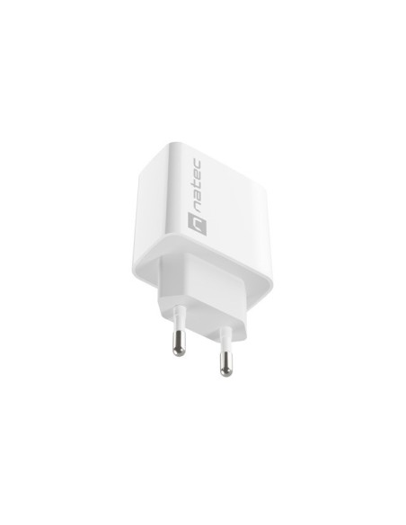 CARGADOR NATEC RIBERA 20W 1XUSB-A + 1XUSB-C PD3.0 QC3.0 BLANCO