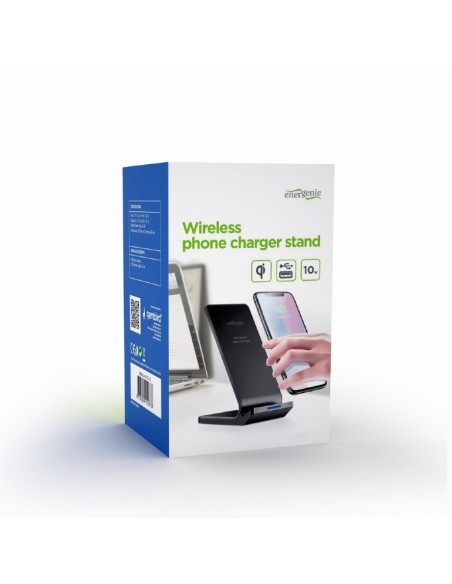 SOPORTE DE TELEFONO GEMBIRD CON CARGADOR INALÃMBRICO , 10 W, COLOR NEGRO