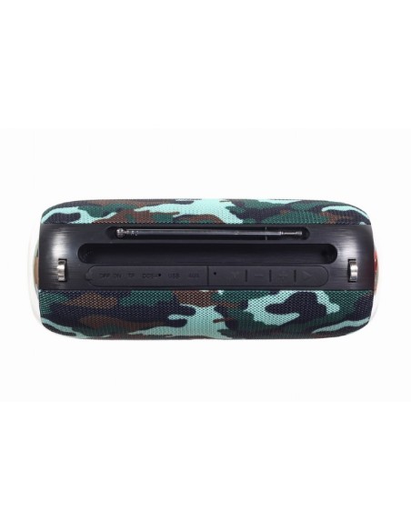ALTAVOZ PORTATIL GEMBIRD SPK-BT-17-CM COM RÃDIO FM 2X5W RMS BLUETOOTH CAMUFLAJE