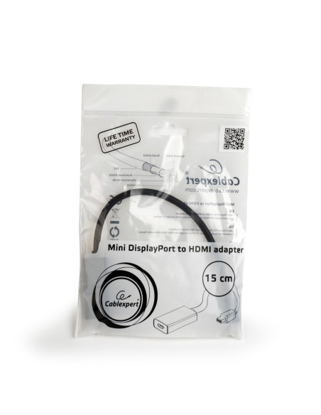 CABLE ADAPTADOR 4K GEMBIRD MINI DISPLAYPORT A HDMI, NEGRO