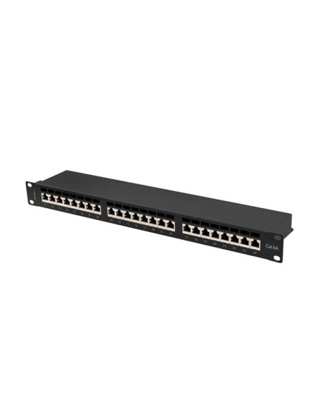 PATCH PANEL 24 PORT 1U 19" CAT.6A FTP BLACK LANBERG