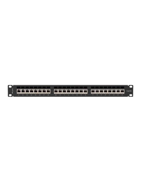 PATCH PANEL 24 PORT 1U 19" CAT.6A FTP BLACK LANBERG