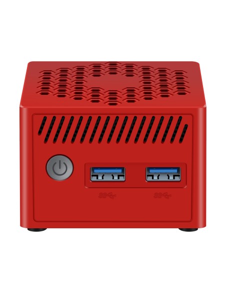 MINIPC LEOTEC INTEL N100 8GB 128GB M.2 WIN11 PRO PRE-INSTAL ROJO