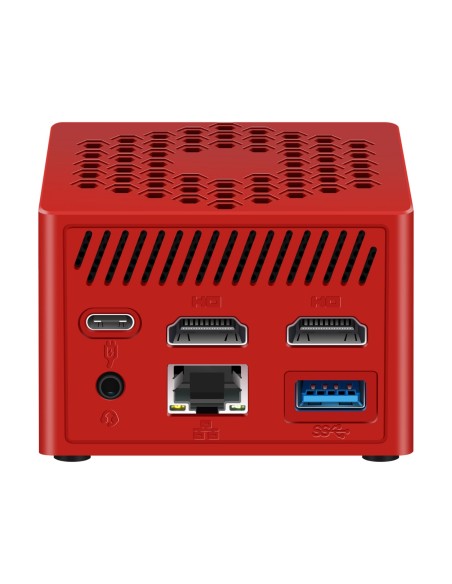 MINIPC LEOTEC INTEL N100 8GB 128GB M.2 WIN11 PRO PRE-INSTAL ROJO