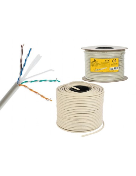 CABLE RED GEMBIRD CAT6 UTP LAN PREMIUM CCA SOLID ECA 305M