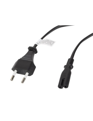 CABLE LANBERG DE ALIMENTACION OCHO CEE 7 16 A IEC320 C7  NEGRO 3M
