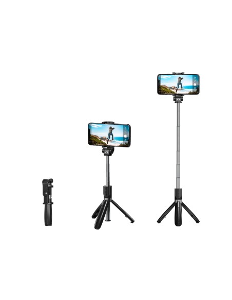 PALO SELFIE NATEC ALVITO BT 4.0 INALAMBRICO TRIPODE NEGRO