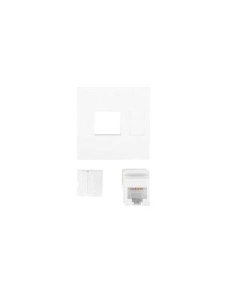 CONECTOR KEYSTONE LANBERG RJ45 CAT.6A UTP PARED 45X45 BLANCO